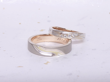 13121402　グリ彫りと木目金の結婚指輪Ｚ＿002.gif